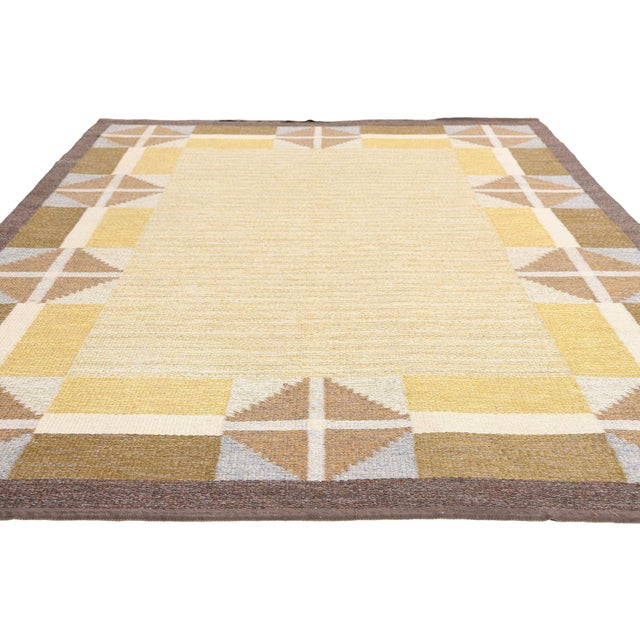 Mid-Century Modern Vintage Swedish Rollakan Rug, 05'05 X 08'01 For Sale - Image 3 of 10