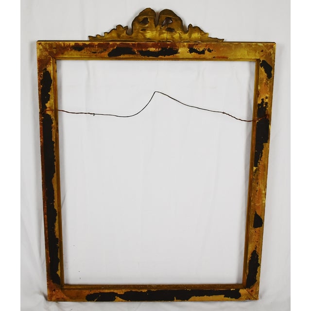 Antique Gold Gilt Wood Frame W/ Ribbon Topper Chairish
