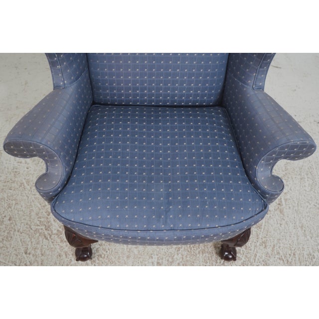 Pair Kindel Philadelphia Clawfoot Wing Back Chairs For Sale - Image 12 of 18