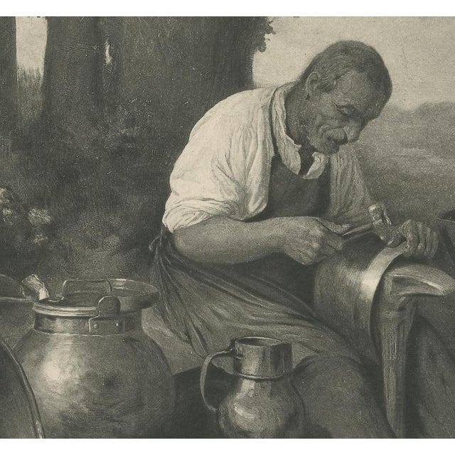Antique The Tinker Goupil Photogravure after Alphonse Legros, 1880 For Sale - Image 6 of 9