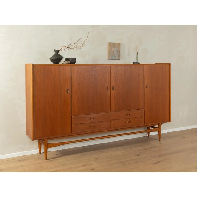 Scandinavian Teak Highboard, 1960s For Sale - Image 4 of 12