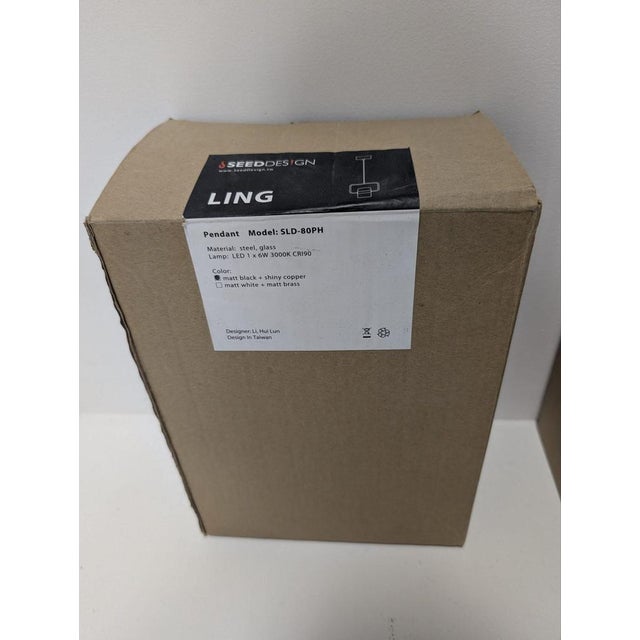 The seed design ling p1 v led brass pendant is inspired by early metal fences in taiwan surrounding balconies and windows....