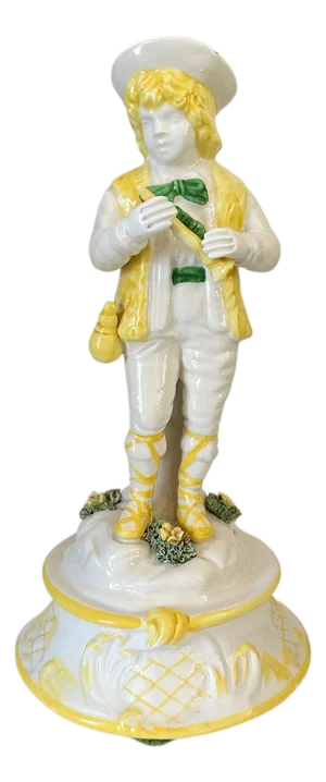 1970 Italian Peasant Boy With Flute Figurine by Meiselman
