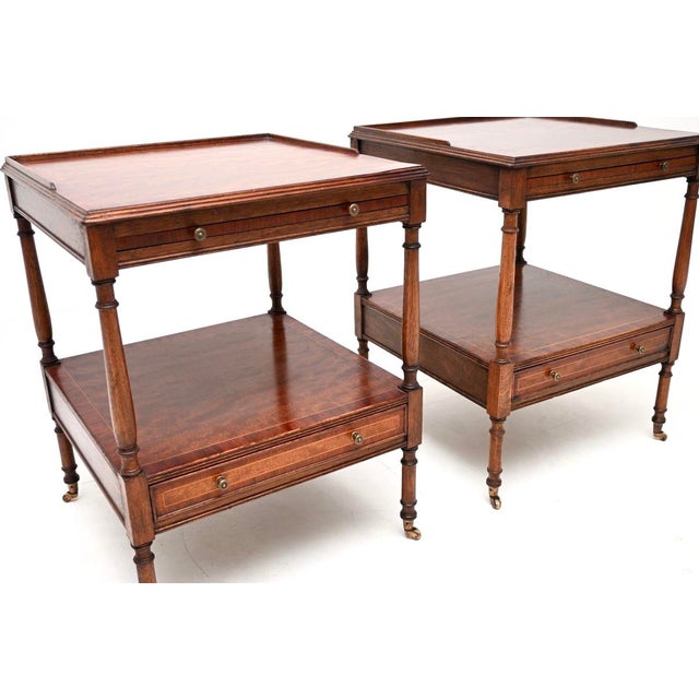 Georgian Satinwood Side Tables, 1950s, Set of 2 For Sale - Image 12 of 14