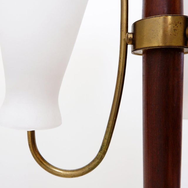 Vintage Tripod Floor Lamp with Opaline Glass from Stilnovo, 1950s For Sale - Image 9 of 16