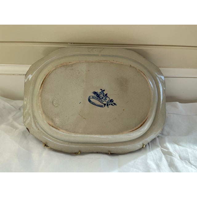 Incredibly Rare Antique 19th Century Blue & White Enoch Wood Transfer-Printed Landscape Platter “Kenmount Dumfriesshire” Scotland Circa 1820’s For Sale In Washington DC - Image 6 of 12
