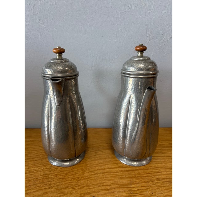 Anitque English Tudric Pewter Ware Tea Service Set for Liberty and Co For Sale - Image 10 of 12