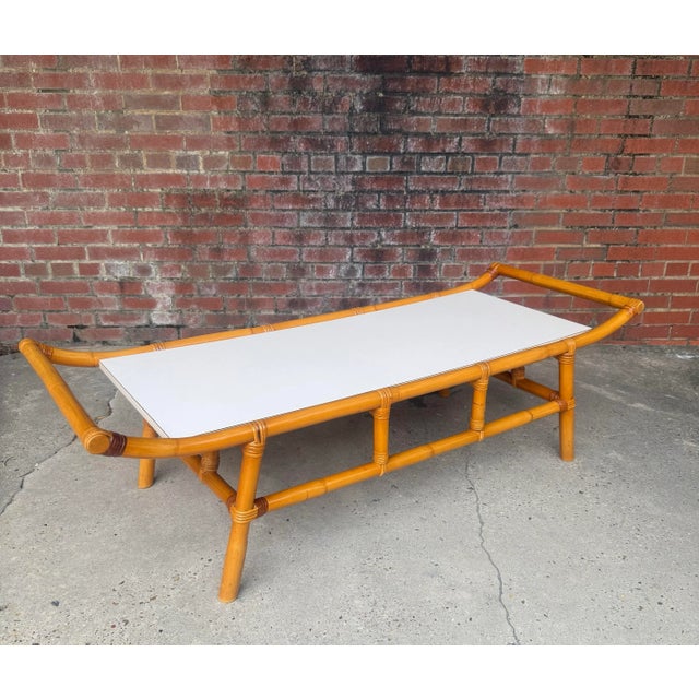 See the matching end tables in our other listing! This bespoke Turtle and Crane statement piece is a masterclass in mid-...