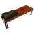 Vintage Teak Bench in Lacquered Metal, Italy, 1960s For Sale