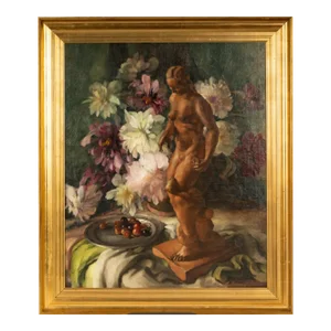 Original German School Still Life Oil Painting