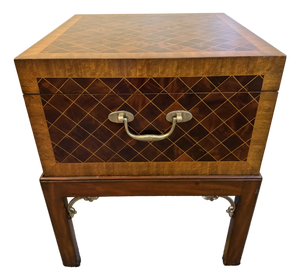 Vintage Maitland-Smith Mahogany Parquetry Box Table