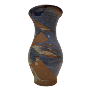 Late 20th Century Blue & Ivory Glazed Studio Pottery Vase, Marked