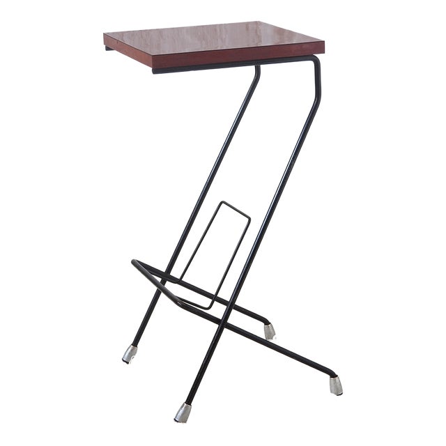 Mid-Century Side Table with Magazine Rack, 1960s For Sale