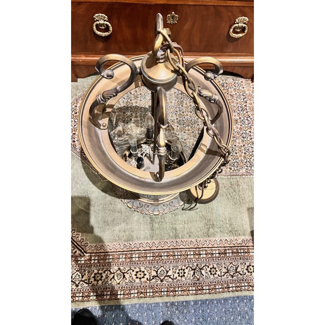 Metal 1990s Chandelier With Copper Style Finish For Sale - Image 7 of 7