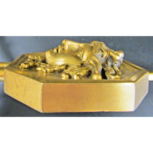 Pair French Empire Wall Sconces Bronze Arrow Medusa and Shades Late 19th Century For Sale - Image 13 of 18