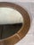Arts and Crafts Style Oval Wall Mirror, Hammered Metal Frame With Strapwork Mounts For Sale - Image 4 of 5