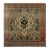 Antique Persian Tabriz Square Rug in Beige-Brown With Medallion | Rug & Kilim For Sale
