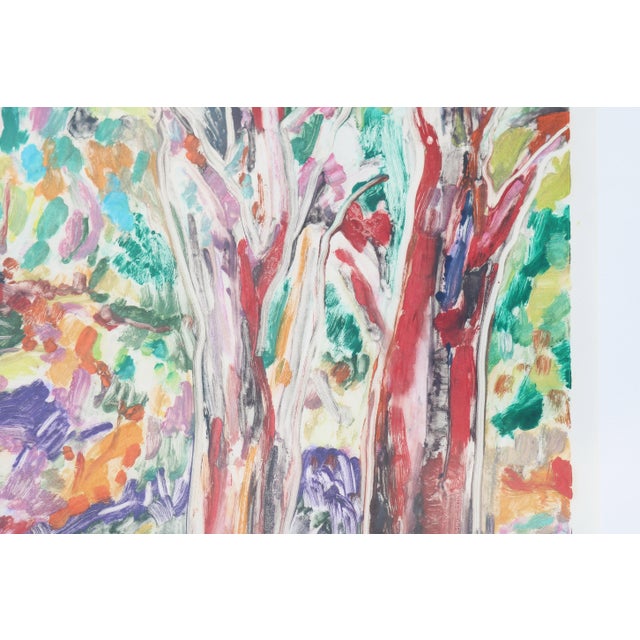 1989 Sally Brody Purple Path Water-Based Inks Monotype Painting One-of-a-Kind For Sale - Image 12 of 18