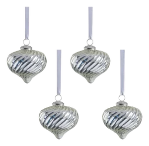 Mazzi Silhouette Swirl Hanging Ornaments, Set of 4