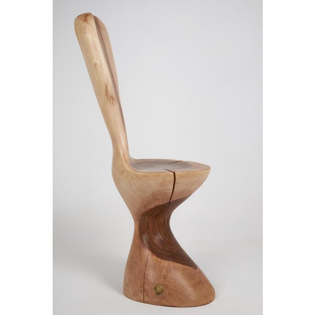 Carved Chair in Walnut by Logniture For Sale - Image 9 of 13