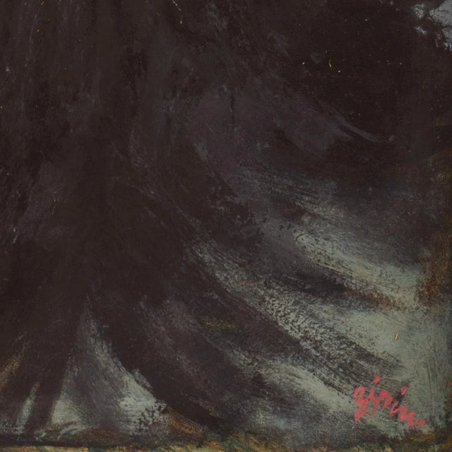 'Portrait of a Young Woman' by Martin Zipin, Philadelphia Modernist, Philadelphia Academy of Fine Arts, Baum School of Art For Sale - Image 4 of 9