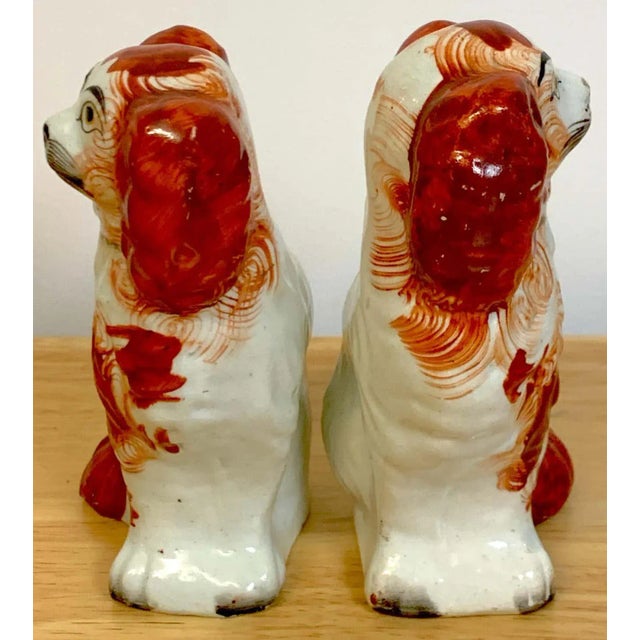 19th Century Red Staffordshire Spaniels - a Pair For Sale In West Palm - Image 6 of 7