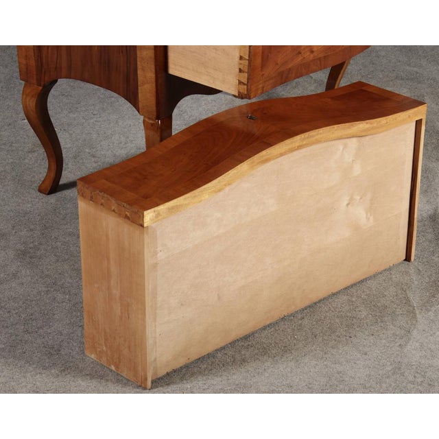 Wood Small Antique Baroque Biedermeier Style Chest of Drawers 1900, Walnut For Sale - Image 7 of 10