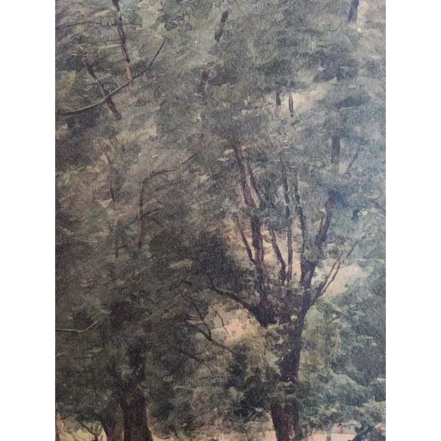 Jules Crosnier, Prairie aux environs de Genève, 1893, Watercolor & Gouache on Canvas, Framed For Sale - Image 6 of 12