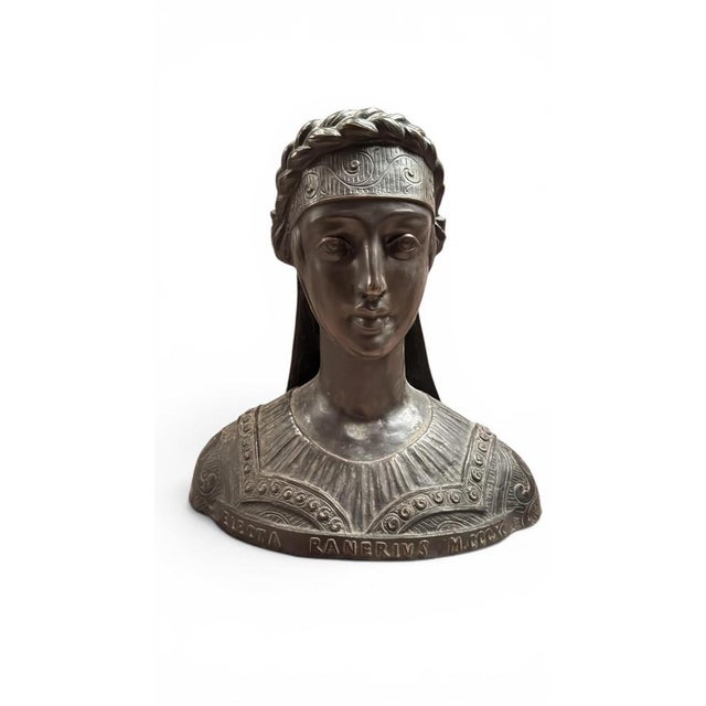Grand Tour Style Bust of a Classical Lady, 20th Century, Bronze For Sale - Image 3 of 7