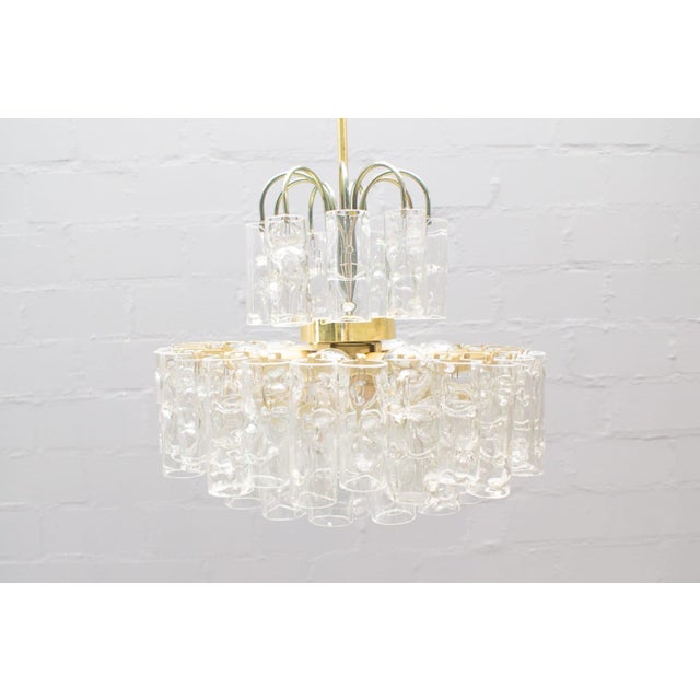 1960s 3-Tier Glass Tube Chandelier by Doria, 1960s For Sale - Image 5 of 13
