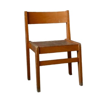 Vintage School Chair in Beech from ASS Schulmöbel, 1960s For Sale