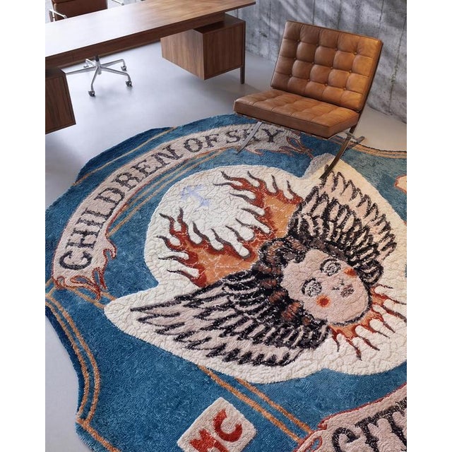 Not Yet Made - Made To Order Hand-Knotted Children of Sky Rug in Wool with Silk and Alpaca by Dinodo Studio For Sale - Image 5 of 6