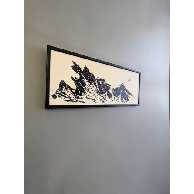 Traveling Man Treasures is selling this original signed minimalist mountain landscape signed by the artist, Sutherland-...