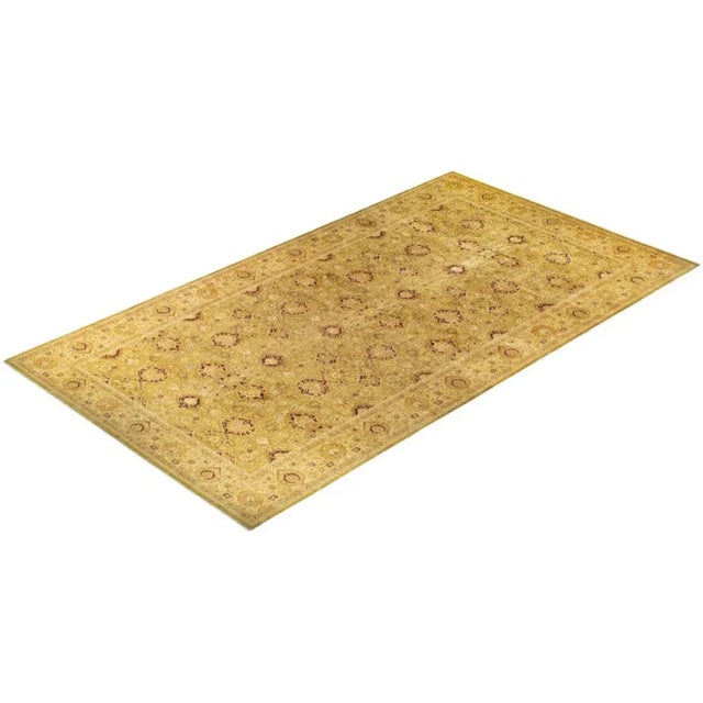 Green Mogul Collection Hand-Knotted Area Rug - Green 10' 3" x 20' 4" For Sale - Image 8 of 9