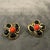 Gold 1980s Costume Jewelry Gilt Metal and Enamel Italian Earrings For Sale - Image 8 of 9
