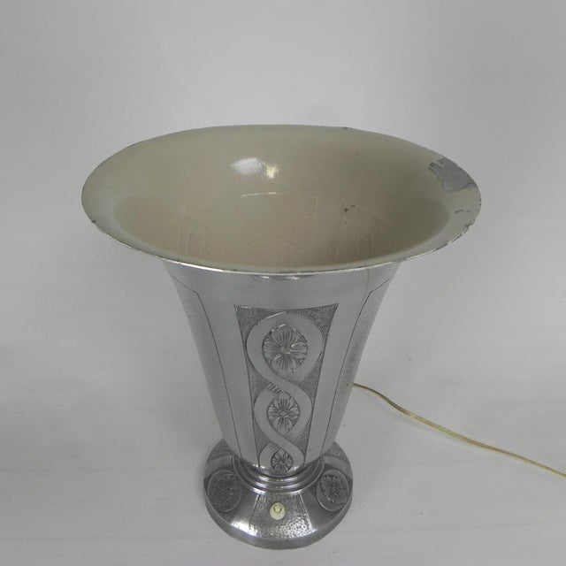 Art Deco Aluminium Uplight Table Lamp, 1930s For Sale - Image 6 of 18