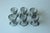 Stainless steel spiral egg cups - set of 6 dimensions each approx.: diameter 1.97" - height 2.36"