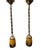 Blue Art Deco French Cameo Glass and Gilt Brass Pendant Lights from Degué, 1930s, Set of 2 For Sale - Image 8 of 9