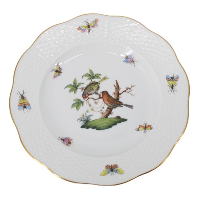 Herend Rothchild Bird Salad Dessert Plate 7.5" Never Used For Sale