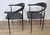 Black P40 Armchairs by Giancarlo Vegni & Gianfranco Gualtierotti for Fasem, Italy, 1980s, Set of 2 For Sale - Image 8 of 10