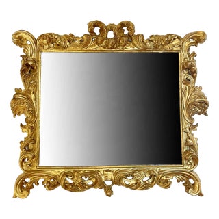 Antique Gilded Frame Mirror, 1700s For Sale