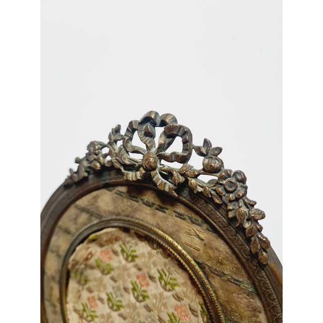 Goldenrod Bronze and Glass Rococo Frame, France, 1890s For Sale - Image 8 of 10