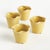 In a traditional English silhouette, this set of mini pots has a regal charm. Finished with a bright yellow reactive...