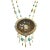 Cleopatra Inspired Turquoise and Gold Necklace with Victorian Pietra Dura Clasp For Sale