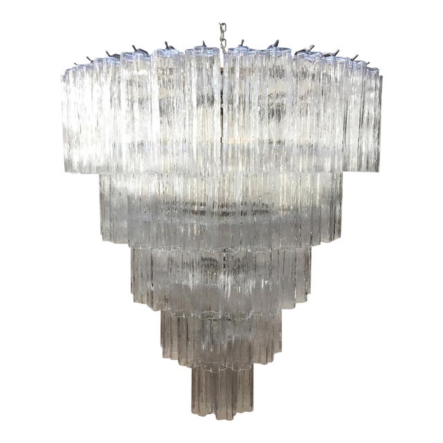 Contemporary “Tronchi” Murano Glass Chandelier For Sale