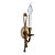 Vintage Solid Brass Electric Candle Stick Rope and Tassel Wall Sconce For Sale