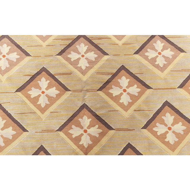Textile Contemporary Aubusson High & Low Flat-Weave Rug by Doris Leslie Blau For Sale - Image 7 of 8