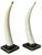 Late 20th Century Pair of Tessellated Marble Faux Tusks on Brass and Faux Marble Bases For Sale - Image 5 of 12