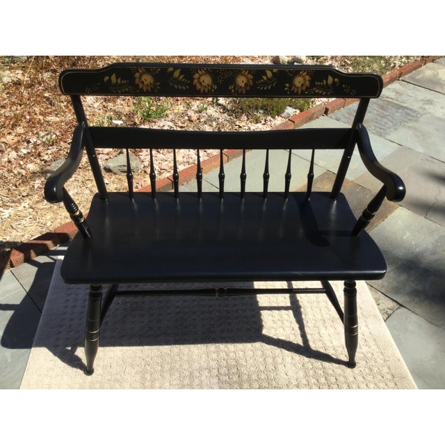 Vintage Hitchcock Style Deacon Bench Chairish