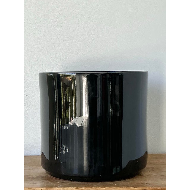 Ceramic Vintage Boho Gainey Glazed Ceramic Planter For Sale - Image 7 of 12